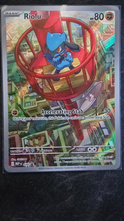 Pokemon TCG Mega Evolution Riolu 010 Black Star Promo Illustration Rare #010 - Image 1