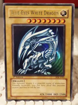 Yu-Gi-Oh! TCG 1st Edition Ultra Rare Iconic Blue Eyes White Dragon SDK-E001 - Image 4