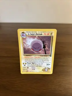 Lt. Surge's Electrode 52/132 Gym Challenge 1st Edition Non-Holo Pokemon Card NM+ - Image 1