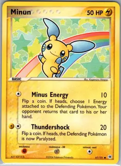 Minun 67/101 Non Holo Hidden Legends - Pokemon Card - NM - Image 1