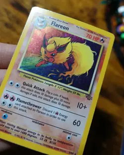 Flareon 3/64 Holo Jungle Set Rare Pokemon Card MP^ - Image 3