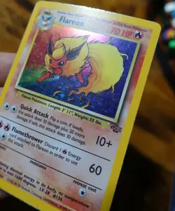 Flareon 3/64 Holo Jungle Set Rare Pokemon Card MP^ - Image 4