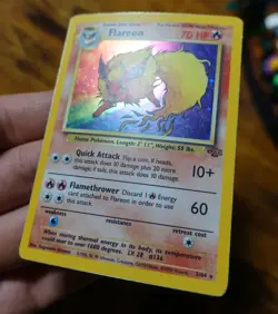 Flareon 3/64 Holo Jungle Set Rare Pokemon Card MP^ - Image 5