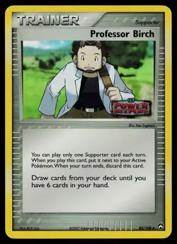 Pokemon Card - Professor Birch Power Keepers 80/108 Reverse Holo Stamped - Image 1
