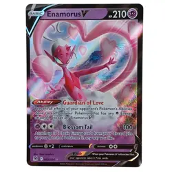 Enamorus V 082/196 Ultra Rare Pokemon Card Lost Origin Sword Shield TCG NM - Image 1