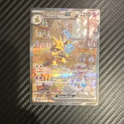 Alakazam EX 201/165 Holo EX Psychic 310 HP Pokemon TCG Card SV 151 - Image 1