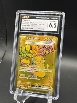 Pikachu EX Prismatic Evolutions Hyper Rare Gold Card 179/131 CGC 6.5! - Image 1