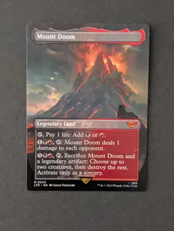 MTG Mount Doom Borderless Card Lord of the Rings Universes, #0343 Regular - Image 1