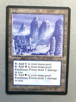 Mtg Carte Magic Ice Age Karplusan Forest English LP/MP - Image 1
