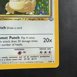 Vintage Pokemon Jungle Kangaskhan Holo Rare Tcg - Image 4