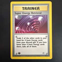 Pokemon Vintage 1st Edition Super Energy Retrieval 89/111 Neo Genesis WotC Rare - Image 1