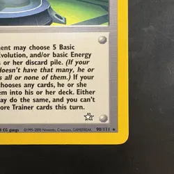 Pokemon Vintage Non-Holo Rare Time Capsule 90/111 Neo Genesis Trainer WotC - Image 4