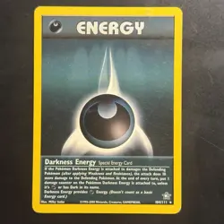 Pokemon Vintage Non-Holo Rare Darkness Energy 104/111 Neo Genesis Wotc 2000 - Image 1