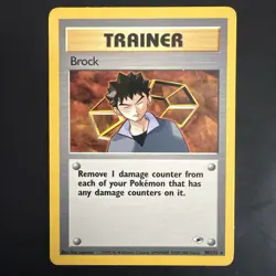 Pokemon Vintage Non-Holo Rare Brock 99/132 Gym Heroes WotC - Image 1