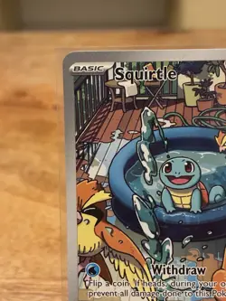Pokemon Squirtle 148/142 SV07: Stellar Crown Illustration Rare Holo English TCG - Image 3