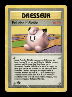 Carte Pokemon Peluche Melœfee ed1 70/102 Set de Base FR - Image 1