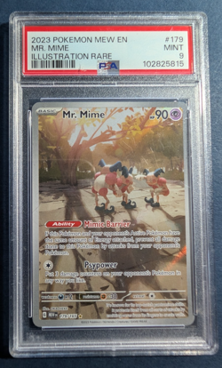 2023 POKEMON MEW EN-151 ILLUSTRATION RARE #179 MR. MIME PSA 9 - Image 1