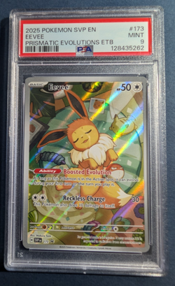 2025 POKEMON SVP EN-SV BLACK STAR PROMO #173 EEVEE PSA 9 - Image 1