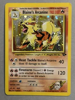 Pokemon TCG Blaine's Arcanine 1/132 Gym Challenge Holo 2000 - Image 1
