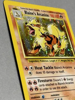 Pokemon TCG Blaine's Arcanine 1/132 Gym Challenge Holo 2000 - Image 3