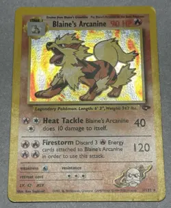 Pokemon TCG Blaine's Arcanine 1/132 Gym Challenge Holo 2000 - Image 4