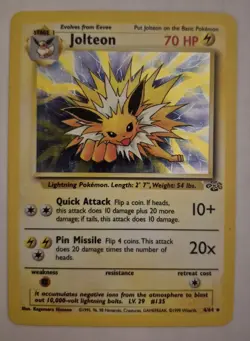 Pokemon TCG Jolteon Jungle 4/64 Holo Unlimited Holo Rare - Image 2