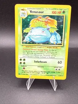 Pokemon Venusaur Base Set Unlimited Holo Rare #15/102 Damaged - Image 1