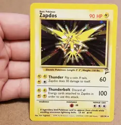 Pokemon TCG Zapdos 20/130 ☆ HOLO RARE Base set 2 Vintage Nm/LP - Image 1