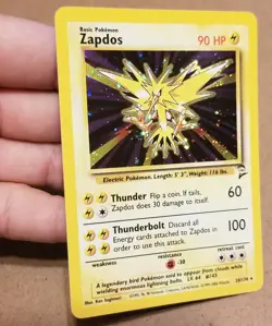 Pokemon TCG Zapdos 20/130 ☆ HOLO RARE Base set 2 Vintage Nm/LP - Image 2