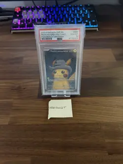 PSA 10 VAN GOGH PIKACHU GREY FELT HAT SVP 085 BLACK STAR PROMO POKEMON TCG - Image 2