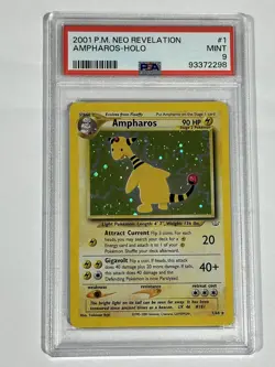 2001 Pokemon Neo Revelation - Ampharos Holo #1 MINT PSA 9 - Image 1
