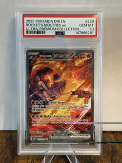 Pokemon Destined Rivals Team Rockets Moltres EX #229 Stamped From UPC - Image 1