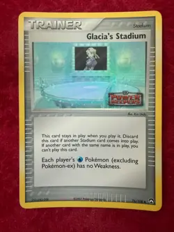 Pokemon TCG Glacia’s Stadium Reverse Holo 76/108, EX Power Keepers (LP) - Image 1