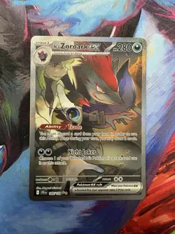 Pokemon N’s Zoroark ex 185/159 Special Illustration Rare – SV09 Full Art Holo - Image 1