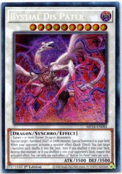 Bystial Dis Pater MP24-EN084 Prismatic Secret Rare 1st Edition Yugioh - Image 1