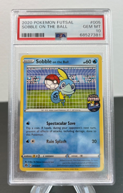 2020 PSA 10 Sobble on the Ball Pokemon Futsal 005/005 UK Exclusive Card - Image 1