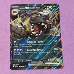 Arven's Mabosstiff ex 139/182 Destined Rivals Double Rare Near Mint Pokemon Card - Image 1