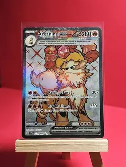 🔥 Pokemon Arcanine EX Full Art Ultra Rare Holo Card 224/198 Scarlet & Violet - Image 3