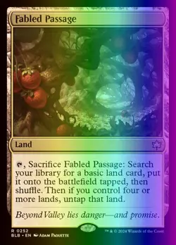 MTG Magic the Gathering Fabled Passage (252/427) Bloomburrow LP FOIL - Image 1