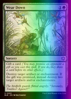 MTG Magic the Gathering Wear Down (203/427) Bloomburrow LP FOIL - Image 1