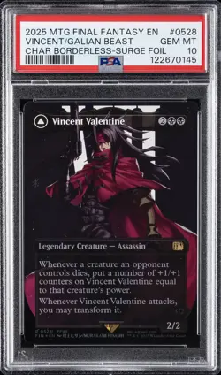 2025 MTG FINAL FANTASY #0528 GALIAN BEAST/VINCENT VALENTINE PSA 10 - Image 1