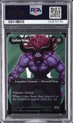2025 MTG FINAL FANTASY #0528 GALIAN BEAST/VINCENT VALENTINE PSA 10 - Image 2