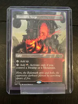 MTG Blazemire Verge Duskmourn Rare Land Borderless NM - Image 1