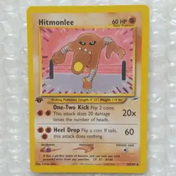 1st Edition Hitmonlee 42/105 Hitmonchan 69/105 Neo Destiny Vintage Pokemon Card - Image 4