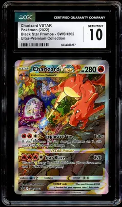 CGC 10 GEM MINT Charizard VSTAR 262 SWSH PROMO SWSH262 Pokemon Card 267 - Image 2