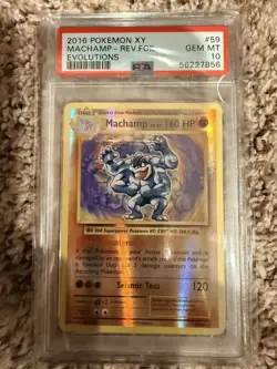 2016 Pokemon XY Machamp 59 Evolutions Reverse Holo PSA 10 - Image 1