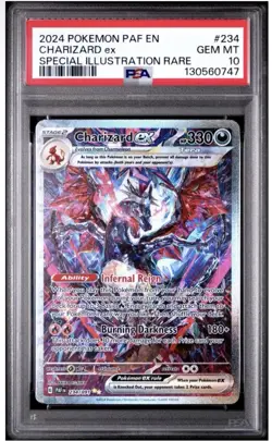 Pokemon 2024 Charizard ex 234/091 SIR Paldean Fates GEM MINT PSA 10 - Image 1