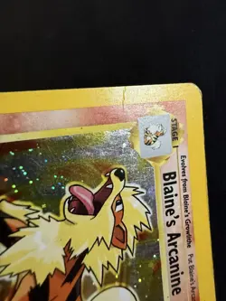 Blaine’s Arcanine 1/132 Pokemon Gym Challenge Holo HP - Image 3