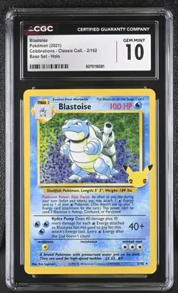 Pokemon celebrations Blastoise 2/102 CGC Gem Mint 10! - Image 1