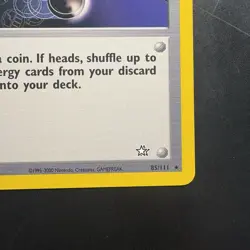 Pokemon Vintage Non-Holo Rare Energy Charge 85/111 Neo Genesis Wotc 2000 - Image 4